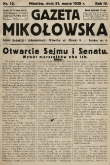 Gazeta Mikołowska. 1928, nr 13