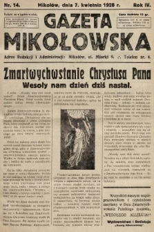 Gazeta Mikołowska. 1928, nr 14