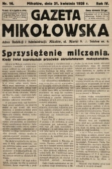 Gazeta Mikołowska. 1928, nr 16
