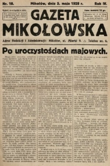 Gazeta Mikołowska. 1928, nr 18