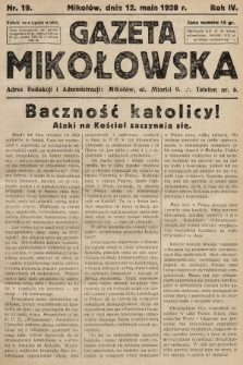 Gazeta Mikołowska. 1928, nr 19