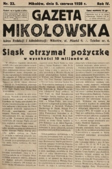Gazeta Mikołowska. 1928, nr 23