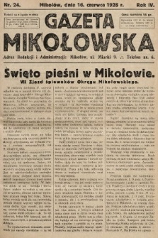 Gazeta Mikołowska. 1928, nr 24