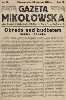 Gazeta Mikołowska. 1928, nr 25