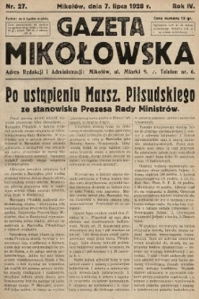 Gazeta Mikołowska. 1928, nr 27