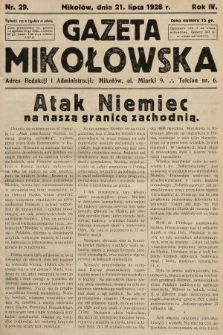 Gazeta Mikołowska. 1928, nr 29