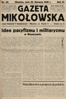 Gazeta Mikołowska. 1928, nr 34