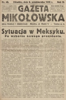 Gazeta Mikołowska. 1928, nr 40