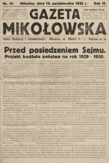 Gazeta Mikołowska. 1928, nr 41