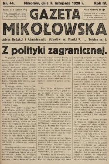 Gazeta Mikołowska. 1928, nr 44