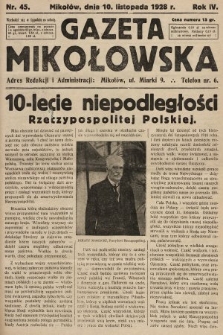 Gazeta Mikołowska. 1928, nr 45