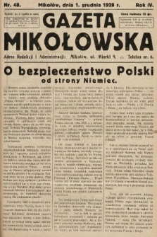 Gazeta Mikołowska. 1928, nr 48