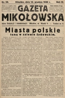 Gazeta Mikołowska. 1928, nr 50