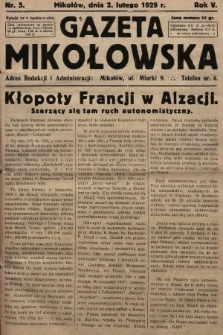 Gazeta Mikołowska. 1929, nr 5