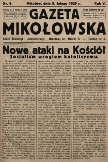 Gazeta Mikołowska. 1929, nr 6