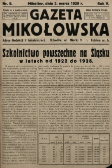 Gazeta Mikołowska. 1929, nr 9