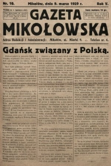Gazeta Mikołowska. 1929, nr 10