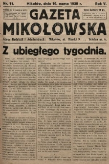 Gazeta Mikołowska. 1929, nr 11