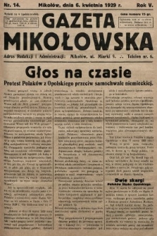Gazeta Mikołowska. 1929, nr 14