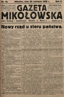 Gazeta Mikołowska. 1929, nr 16