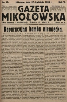 Gazeta Mikołowska. 1929, nr 17