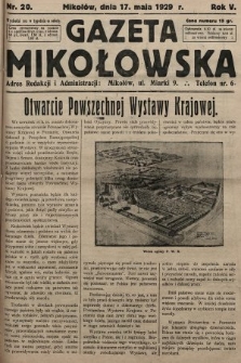 Gazeta Mikołowska. 1929, nr 20