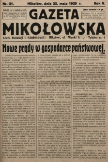 Gazeta Mikołowska. 1929, nr 21