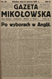 Gazeta Mikołowska. 1929, nr 23