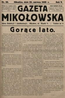 Gazeta Mikołowska. 1929, nr 26