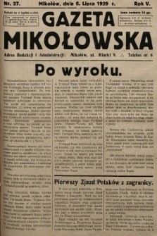 Gazeta Mikołowska. 1929, nr 27