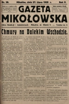 Gazeta Mikołowska. 1929, nr 30