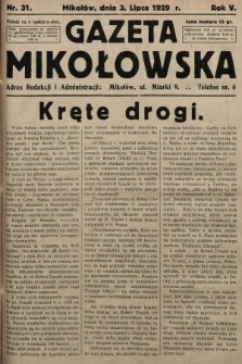 Gazeta Mikołowska. 1929, nr 31