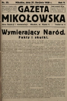 Gazeta Mikołowska. 1929, nr 35