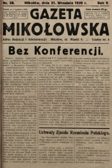 Gazeta Mikołowska. 1929, nr 38