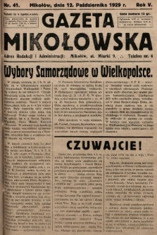Gazeta Mikołowska. 1929, nr 41