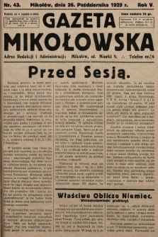 Gazeta Mikołowska. 1929, nr 43