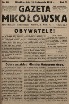 Gazeta Mikołowska. 1929, nr 46