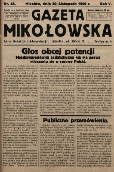 Gazeta Mikołowska. 1929, nr 48