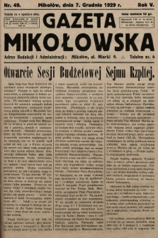 Gazeta Mikołowska. 1929, nr 49