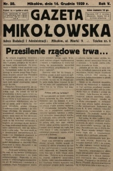 Gazeta Mikołowska. 1929, nr 50