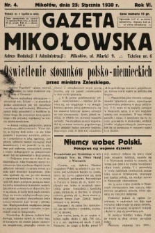 Gazeta Mikołowska. 1930, nr 4