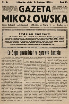 Gazeta Mikołowska. 1930, nr 6