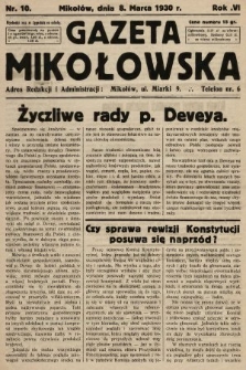 Gazeta Mikołowska. 1930, nr 10