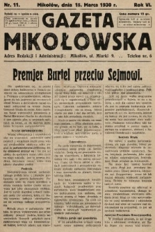 Gazeta Mikołowska. 1930, nr 11