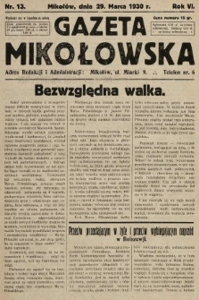 Gazeta Mikołowska. 1930, nr 13