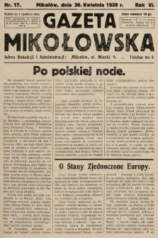 Gazeta Mikołowska. 1930, nr 17