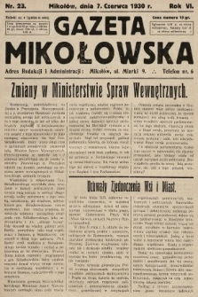 Gazeta Mikołowska. 1930, nr 23