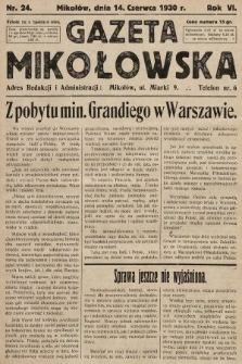 Gazeta Mikołowska. 1930, nr 24