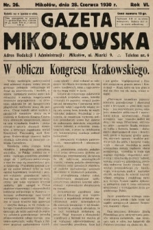 Gazeta Mikołowska. 1930, nr 26