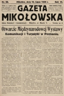 Gazeta Mikołowska. 1930, nr 28